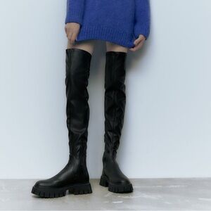 Women’s Zara Knee High Lug Sole Boots
